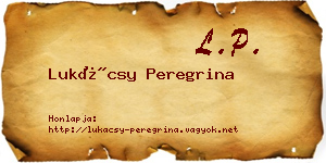 Lukácsy Peregrina névjegykártya